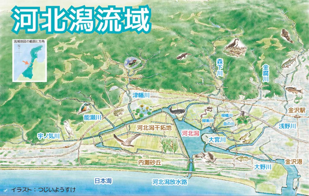 河北潟流域図